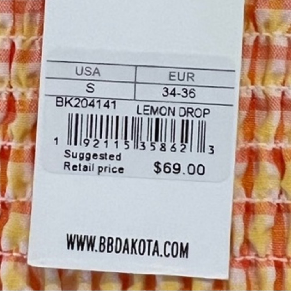 BB Dakota Pink & White Gingham Crop Top - Picture 5 of 8